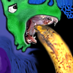 Quickly drawn creatures love bananas. by Jobi