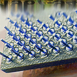 Basis is a self made art photo of a Pentium 233 MMx cpu by majic