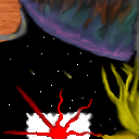 rising sun in space by kingsal