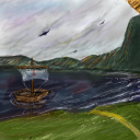 (practising a smother style) "The eagles that roams the lake" by maxetormer