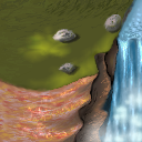 the sun peeks through the clouds at Lemming's Leap by raganaga