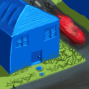 big blue house by Freeek