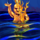 child of Djin, ruler of salamanders, and Necksa ,ruler of undines. by raganaga