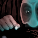 Blue mask and... a fist! by glytandrus