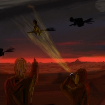 hey, dad, let's catch one of them! by voidmain