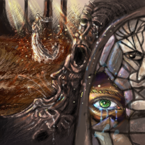 this spirit just want´s tell her story....carved in stone she lost her true love....in the nigh in wich the ancesters arise....form their beloved sleep...to see....the living cry and love. by maxetormer