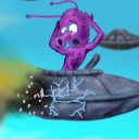 Zigdorf the Alien loses his 17th Saucer to an Earthlings Chimney by Essobie