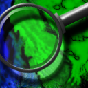 Magnifying Glass over oil paint by rackboy