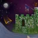 Space fighting Monkey Castle Commander, with Humans in the wave moat for extra protection. by Fusion-One