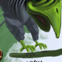 Strange bird landing on a branch by robotriot