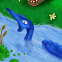 Even happy crocodilos are scary, brrr. by Good Christian