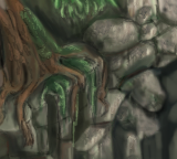 Tree, Moss and Rocks by root88