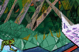 frog and crane by raganaga