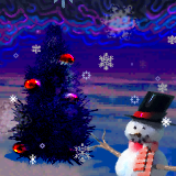 Frosty visits the North Pole to see the Aurora Borealis by raganaga