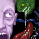 Pink people hate green acid dripping monsters... by stian__