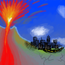 Too bad they built the city next to a volcano!! by ize