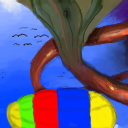 Damn! the balloon just hit that gigant tree!? eh.. by ize