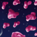 Pink asteroids never come alone. Now gimme some candy! by Zicon