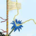 Blue Water Lily and Flag of Netjerew by Yadoking