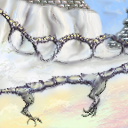 draqgon bridge, snow cloud, temple thing by raganaga