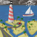 "Storm Approaching River Delta Lighthouse" by SirMildredPierce