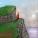 she was still waiting for her hero to come back... by heinzon