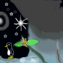 penguin on ice by jwnight55