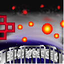 Loosely themed on space invaders. by alex