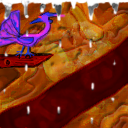 Ugly Purple Bird under melting Ice by kesor