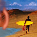 Surfer in desert... cool! by alegory