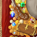 Gold,gun, gems,  and some skull by Iory