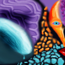 Abstract Lady + Ice by VictorSan