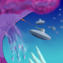 UFO attacks neighbour tile! by VictorSan