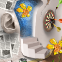 Walls are always listening to you while you play darts near the stairs to daisy-noway by TeXeL