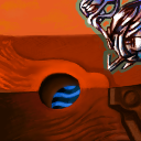 landscape with abstract thing on right bottom . by jito