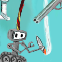 It's a robot smoking a spliff by nickel