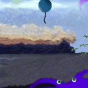 BEM's Day at the Beach (tried to stick to the color theme, sorry for the orange in the clouds) by gamma