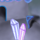 Get your hands off my blue abstract statuette by AndruDotNet