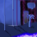 blue alien lakefront by double_h