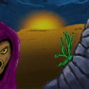 sun going under, dark charecter on the left... hmmzz.. I FORGOT THE BLUE COLORSZZ!!! aaaaaaaaaaarrghh!.. o well.. sorry! by mr.zeno