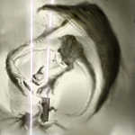 Hard to see, but it's a dragon gettin fried by a girl by Steven Stahlberg