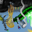 Okay, perhaps I'm sliding off the war theme a little, but what was I supposed to with that flourescent, leaking green tube I was given. Still, I DID put a gun/cannon/thing in there. by maxtuckett