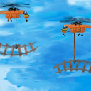 Airborne construction crew. Yessir, a sky-based railroad situation. Should be interesting. by maxtuckett