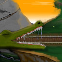 like.. uhm. a crocodile. . i don't know. by heinzon