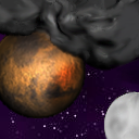 a peek behind the evil asteroid by jzippo