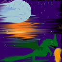 crouching sun, weirdo dragon by enzo_enzo