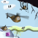 Mountain Airbase! Food supplies are shipped by Yellow Tube(TM). Beware of the black tentacles! by Fydo