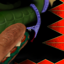 How much sandwich can a small purple snake fit? PS - Artist to the right: Was the red line intentional? (Sure made things difficult) by gecko