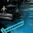 Little guy discovers little spider. by gecko