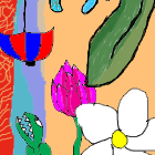 lots of plants-and a rather oddly out of place umbrella by kittentat